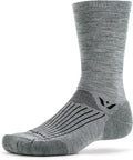 Swiftwick- PURSUIT Crew Hiking & Cycling Crew Socks, Durable, Merino Wool