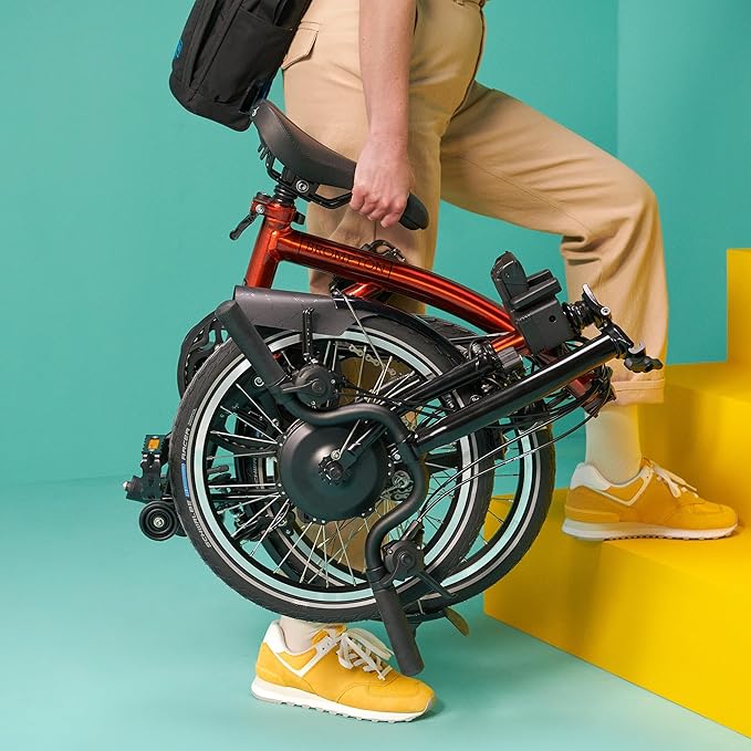 Brompton Electric Folding Bike for Adults C Line 4-Speed | Compact, Lightweight, Pedal-Assist Commuter E-Bike