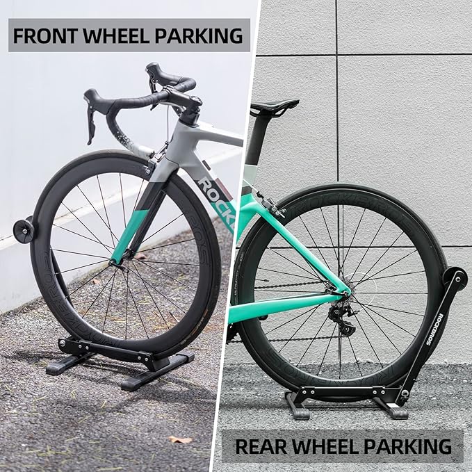 ROCKBROS Bike Stand Floor Stable Bike Storage Rack Bicycle Parking Stand for Mountain and Road Bike Indoor and Outdoor