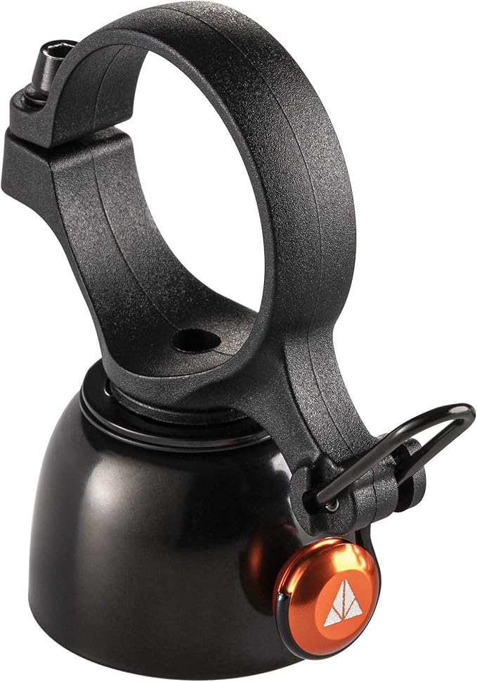 Granite Cricket Mountain Bike Bell with Single-Strike Mode and Constant Cowbell Mode, Bike Bell for Mountain Bike, BMX Bike, Road Bike and Gravel Bike, Bicycle Bell for 22.2mm to 35mm Handlebars