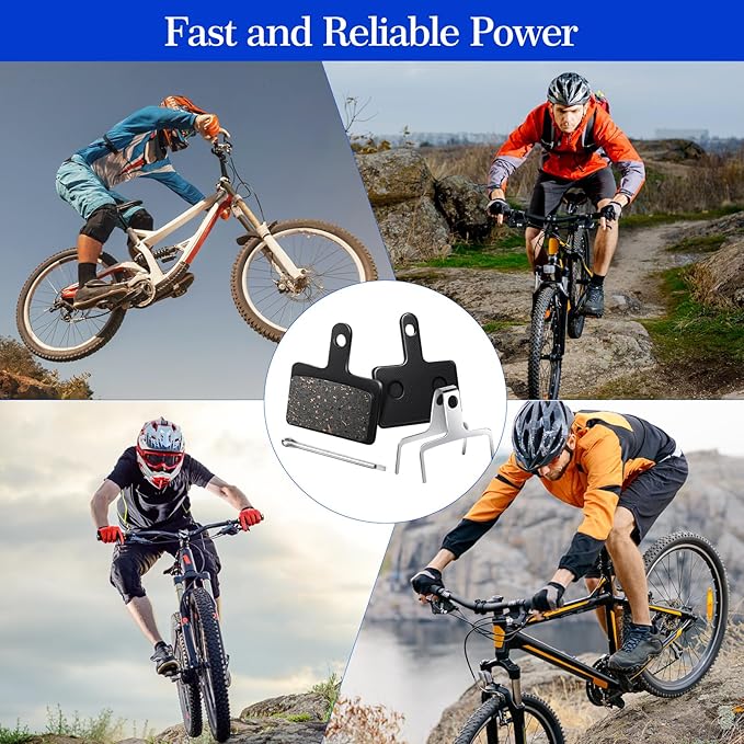 BBTO 16 Pairs Bike Brake Pads Disc Brake Pads with Installation Tools Bicycle Brake Pads for Ebike Mountain Bike