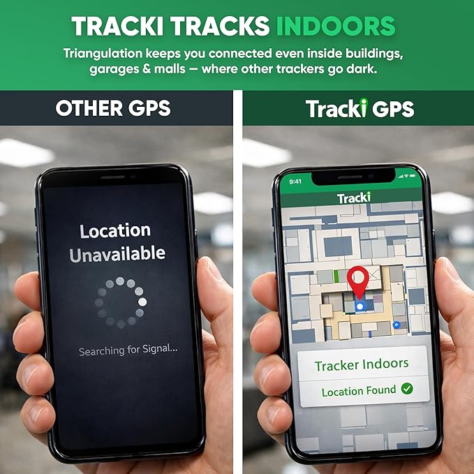 Tracki GPS Tracker for Vehicles – Real-Time 4G LTE Assets & Car Tracking Device with App, Magnetic Mount, Compact Design, Worldwide Coverage – iOS & Android (Tracker 6-mo Subscription Incl.)