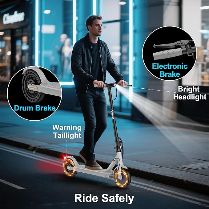 8.5" E Scooter for Adults 19/22 MPH 350/500W Motor 187.2/288.6/441WH Battery, Motorized Scooter Up to 22 Miles Range, Foldable Bearing 265 LBS/APP Control