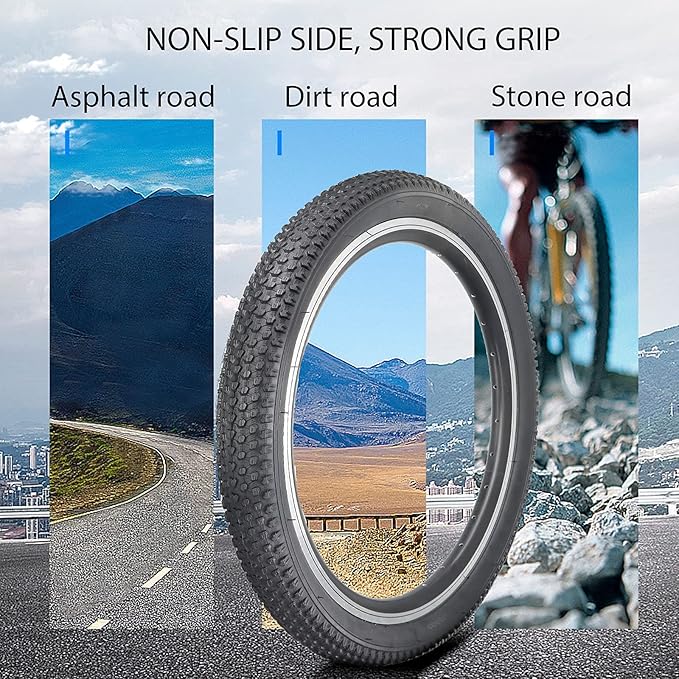 Hycline Mountain Bike Tire: 20/24/26/27.5-inch Folding Replacement High-Performance Wear-Resistant Bicycle Tires for MTB Off-Road Bike
