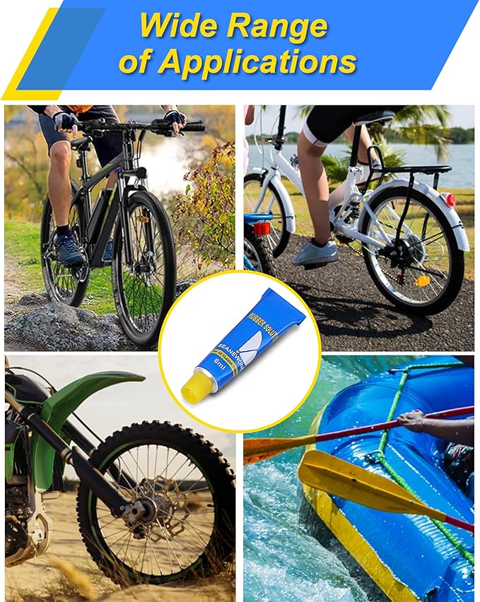 Bike Tire Repair Kit, Bicycle Inner Tube Patch Kit – Portable Case for Bicycle, Motorcycle & Inflatable Tubes