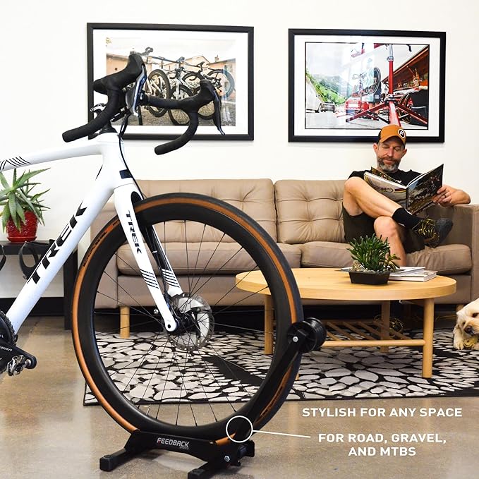 Feedback Sports | Rakk Bike Storage Rack | Freestanding Floor Bicycle Stand | Black
