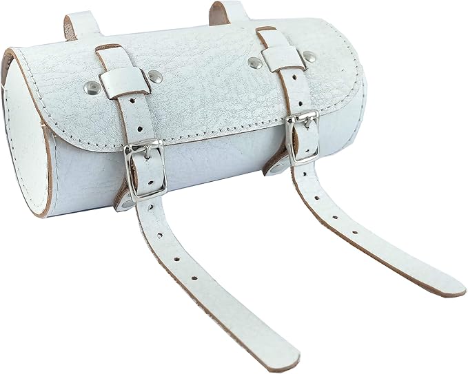HERTE Bicycle Leather Bag Saddle Bike seat Handle bar Tool Pouch Women Green Blue White Color Buffalo Hide