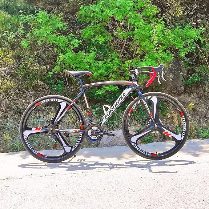EUROBIKE Road Bike TSM XC550 Bike 21 Speed Dual Disc Brake 54CM 3-Spoke Wheels Bicycle……