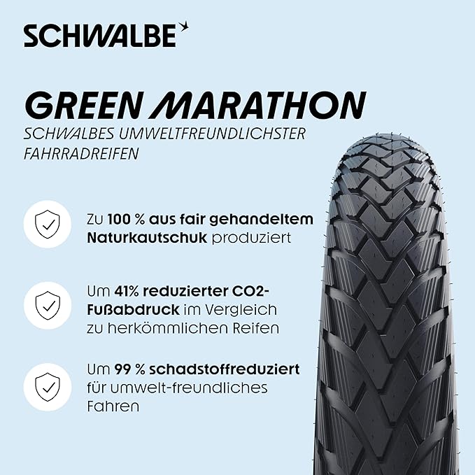 Schwalbe Marathon Wired Tyre with Greenguard Reflex