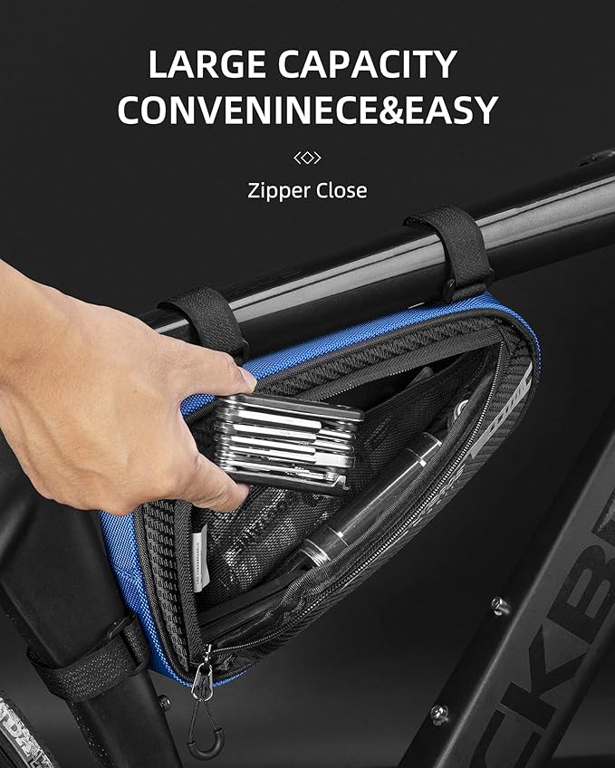 ROCKBROS Bike Frame Bag Triangle Storage Bag Bike Accessories Pouch Cycling Pack for MTB Road Bicycle