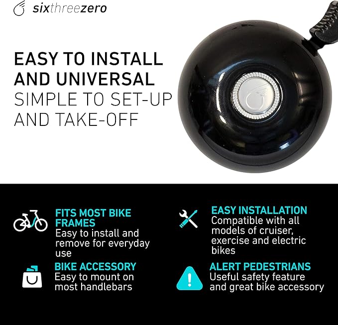 sixthreezero Classic Bike Bell for Adult Men Women and Kids Bicycles