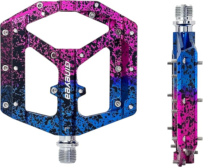 Mountain Bike Pedals, Aluminum Alloy Flat Platform, 9/16" Sealed Bearing, Lightweight Bike Pedals for MTB BMX Road Bicycle