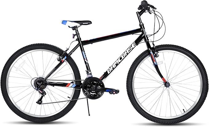 HILAND Adult 26 Inch Mountain Bike, Mens Womens Bicycle, High-Carbon Steel Frame Mountain Bicycle, Sport MTB for Adults, Multi-Color