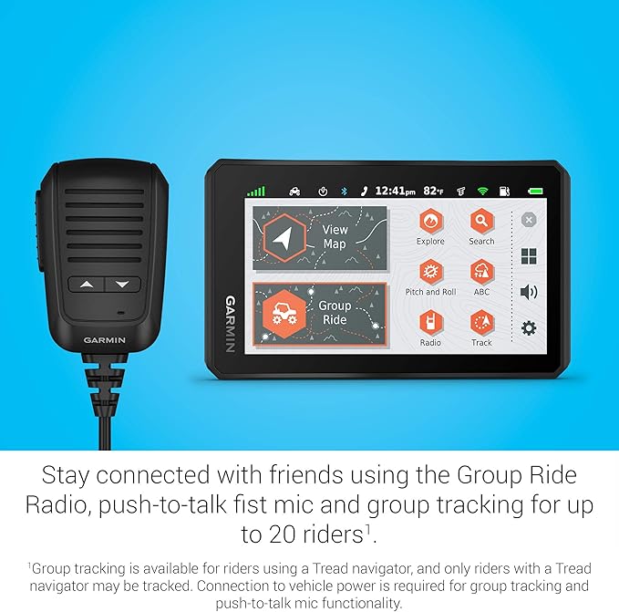 Garmin Tread Powersport Off-Road Navigator with Group Ride Radio, Group Tracking and Voice Communication, 5.5" Display, 010-02406-00