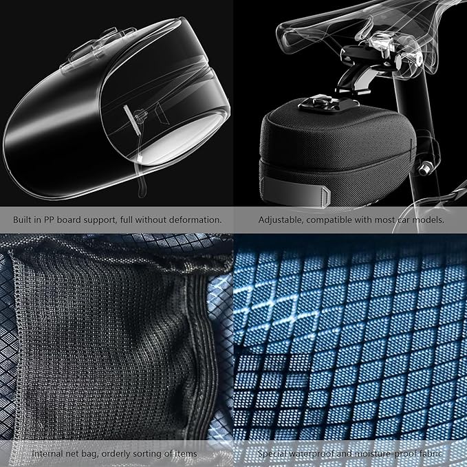 Bike Bicycle Triangle Bag Bike Bag Bicycle Front Frame Bag Bike Accessories Pouch Waterproof Bike Bicycle Frame Front Tube Pouch Bag Bike Storage Bag (Black)