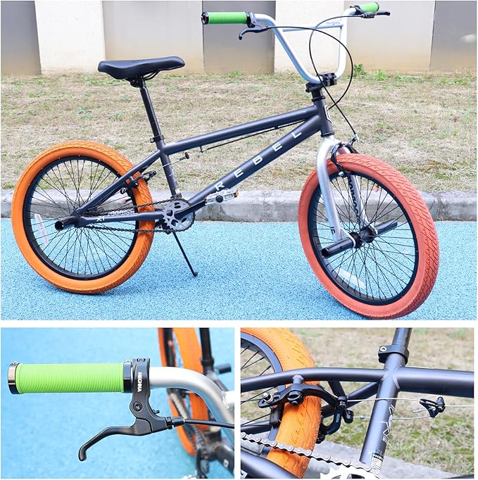 BMX Rear Aluminum Alloy Rim Brake Set，Bike Rear U Brakes Set, Complete Rear Brake kit for BMX Bike, Right Bike Brake with Cables and Brake Pads,Rear Rim Brake Set，Bike Rim Brake Sets,Universal