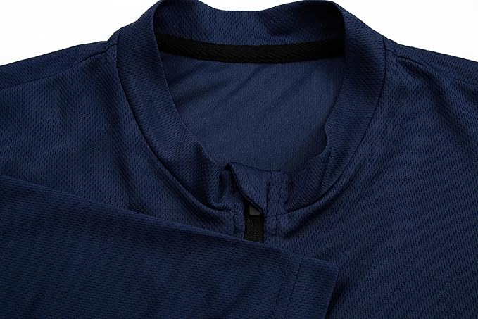 Men's Cycling Jersey Short Sleeves Bike Jersey 1/3 Zipper Solid Color Club Fit, Biking Cycling Shirt Zipper Pocket