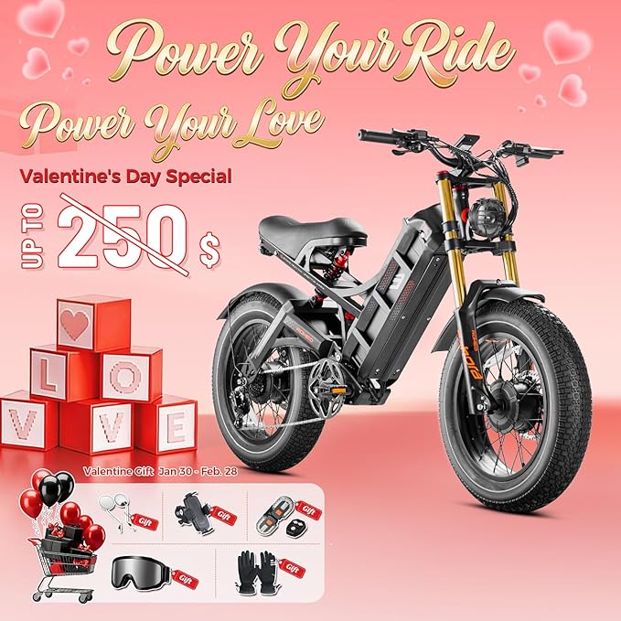 eAhora 2025 Romeo Ultra/Romeo 2 Peak 3000W/2500W 42/40 Mph Electric Bike for Adults 60V 70Ah/52V 60Ah 100-200Miles Long Range Ebike 26" Fat Tire Full Suspension Electric Bicycle
