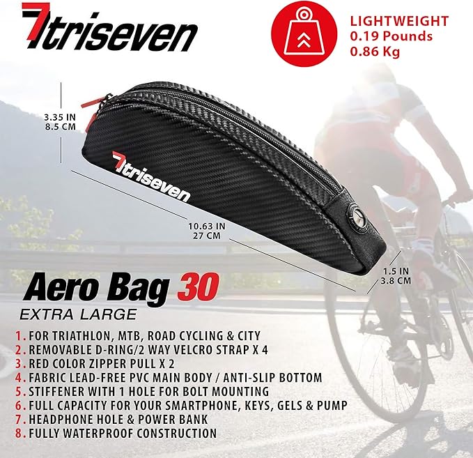 TriSeven Triangle Frame Storage - Bag for MTB, Road Biking - Bikepacking & Touring Accessory