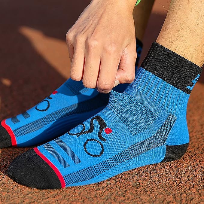 Ultrafun 10Pack Sports Cycling Socks Colorful Anti Smell Ankle Running Athletic Socks (5Pack, X-Large)