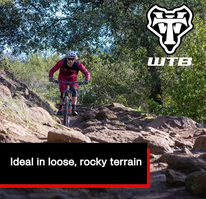 WTB Trail Boss Mountain Bike Tire (27.5”/29") Tubeless Folding - Aggressive Tread for Trail Rides (Black/Tan, SG1/SG2 Puncture Protection)