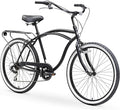 sixthreezero Around The Block Men's Beach Cruiser Bike, Hybrid Bicycle with Rear Rack, Multiple Speed and Color Options