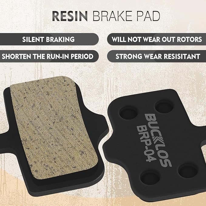 BUCKLOS Bike Disc Brake Pads-Bicycle Disk Brake Pads for Sram Avid Elixir E1 E3 E5 E7 E9 ER ER CR Mag Level TL T Sram XX X0 X7 X9 XXWC DB1 DB3 DB5 for Mountain Bike/Ebike/Road Bike/Scooter