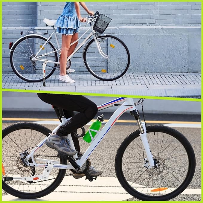 Bike Kickstand, Adjustable Alloy Aluminum Bicycle Kickstand for Road Mountain Bike, Fit 20" 24" 26" Wheels, White