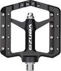 VENZO Flat Mountain BMX MTB CNC Bike Sealed Oversized Bearing Pedals - Large Bicycle Platform -98mm x 98mm- 15mm Thickness - Pedals 9/16" with Anti-Skid Anti-Slip Nail - Downhill