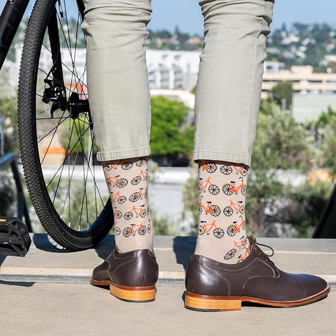 Lavley Bike Socks - Gifts for cyclists and mountain bikers - Fun holiday or birthday gift - Great stocking stuffer