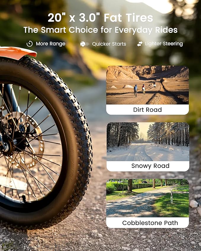 MOONCOOL Electric Trike for Adults, 500W/750W 48V Electric Tricycle for Adults Peak Power 1500W, 20"x3.0" Fat Tire 3 Wheel Electric Bike, Folding Aluminum Adult Tricycle with Removable Battery