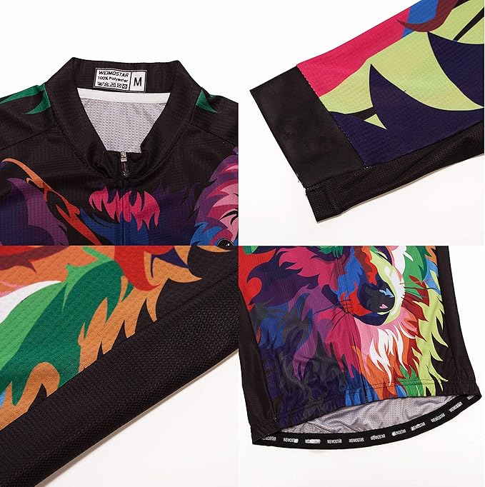 Cycling Jersey Mens Bike Shirt Biking Tops for Road Racing MTB BMX Dirt Road Quick Dry, Comfortable, Moisture Wicking