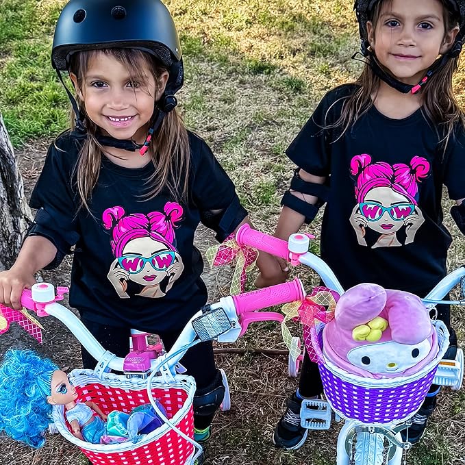 RoyalBaby Kids Bike Bell, Bicycle Accessories for Boys and Girls, Easy Installation, Black & Pink
