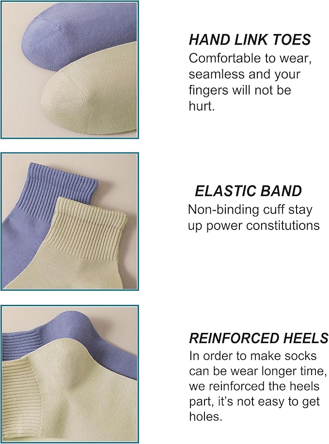MAGIARTE Womens Mini Crew Ankle Socks Athletic Casual Cotton Socks for Women