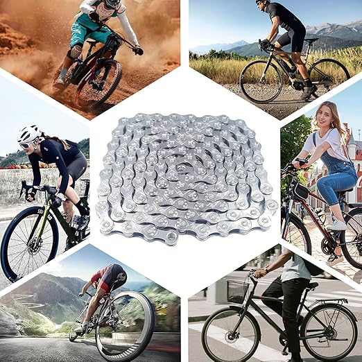 6/7/8/9/10/11/12 Speed Bike Chain – High-Strength, Durable & Smooth-Shifting for Road/Mountain Bikes (9-Speed)