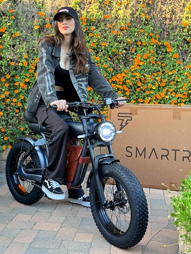 SMARTRAVEL Electric Bike for Adults,Ebike with Powerful Brushless Motor,25Ah Battery,UL&GCC Certification,20”x4.0 Fat Tire,Commuter Electric Bicycle,with Front/Rear Turn Signals