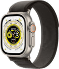 Apple Watch Ultra [GPS + Cellular 49mm] Titanium Case with Black/Gray Trail Loop, M/L (Renewed)