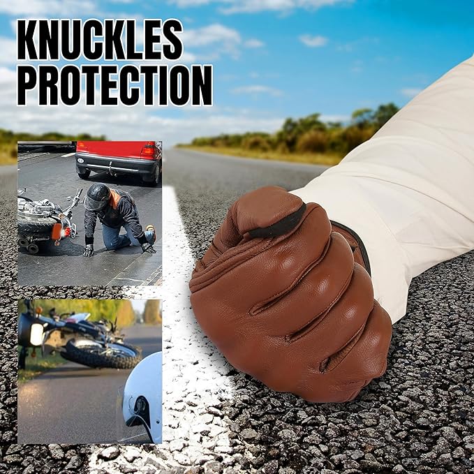 Motorcycle Gloves for Men & Women – Touchscreen Dirt Bike Gloves with Hard Knuckle Armor & Non-Slip Grip for Motorcycling, Road Racing, Biking, Climbing & Outdoor