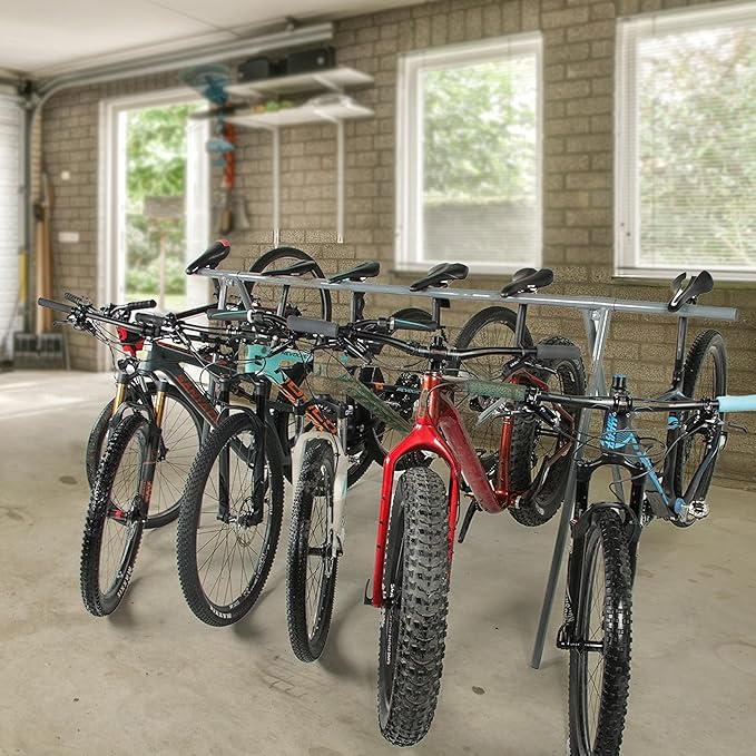 Stationary Outdoor Indoor Bike Rack – Holds Up to 10 Bicycles | Heavy Duty Floor Bike Storage Rack for Garage, Yard, or Home Organization | Easy Assembly Metal Bicycle Stand for Road & Mountain Bikes