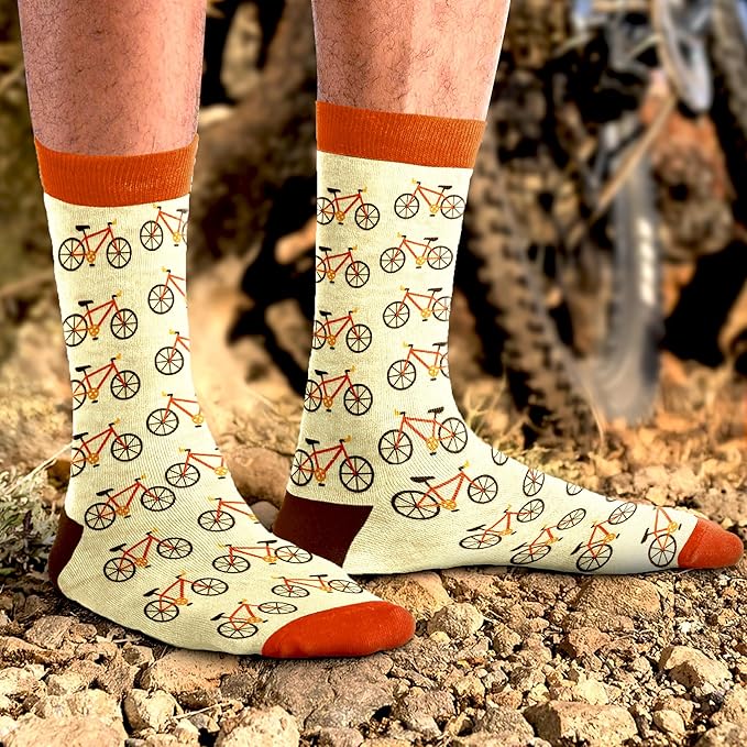 Cycling Socks - Gifts for Cyclists, Mountain Bike Accessories, Bike Socks and Funny Biker Gifts for Men