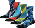 HUSO Cycling Socks for Men Women, Novelty Bike Socks Fun Running Basketball Athletic Crew Socks 3, 4, 7 Pairs