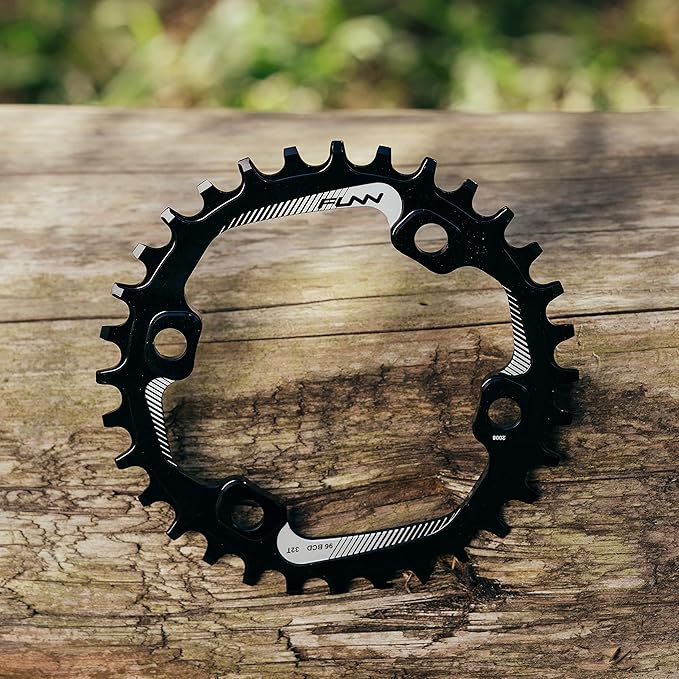 Funn Solo Narrow Wide Chainring for 9 10 11 12 Speed Chain, Fits Asymmetric 96mm BCD Interface Crankset, Single Speed Bike Chain Ring for MTB, BMX Bike, Gravel Bike and Road Bike