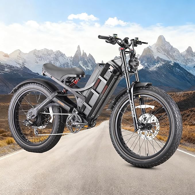 eAhora 2025 Romeo Ultra/Romeo 2 Peak 3000W/2500W 42/40 Mph Electric Bike for Adults 60V 70Ah/52V 60Ah 100-200Miles Long Range Ebike 26" Fat Tire Full Suspension Electric Bicycle