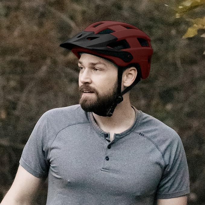 Retrospec Rowan Mountain Bike Helmet with Adjustable ErgoKnob Fit System - 14 Ventilation Ports, Removable Visor & EPS Foam Interior - Lightweight MTB Protection
