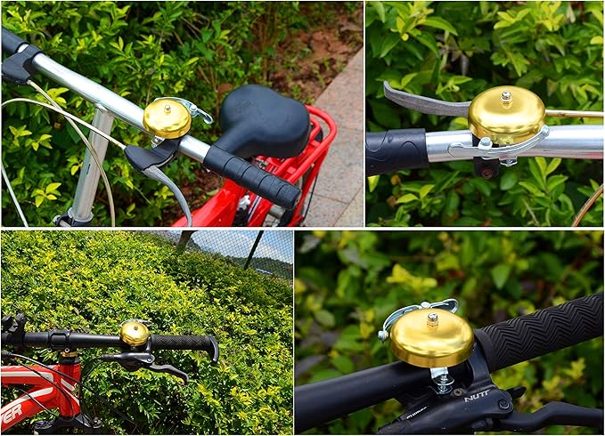 Classic Bell, Loud Crisp Clear Sound Bicycle Accessories for Adults Youths, Stylish Horn for Road and Mountain Bikes