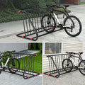 Commercial Grid Bike Rack, Double Sided Bike Rack Stand Ground, 10-Bike Capacity Bicycle Storage Stand, Power Coated Steel Floor Parking Stand for Garages, Stores, Schools and Universities