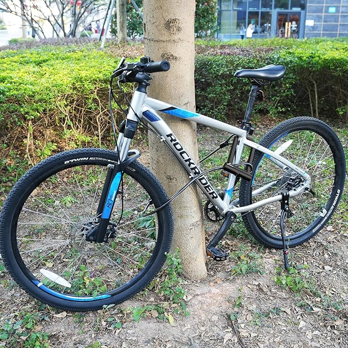 Sportneer Bike Lock: 18mm Heavy Duty Anti Theft Bike U Lock with 5ft Security Steel Cable - Shackle Bicycle U-Locks with 3 Keys & Mounting Bracket for Road Mountain Electric Bike, Size 8.58'' x 4.85''