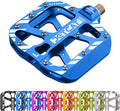 Mountain Bike Pedals Flat - MTB Pedals Flat, Bicycle Pedals, Road Bike Pedals, BMX Pedals, for BMX MTN Road Gravel EBike, Specialized Parts, Adults, Aluminum Metal Stamp 9/16"