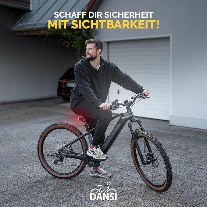 DANSI Bike Lights for Night Riding, Super Bright with Flashing Functions. Easy to Install Bike Light Set, Bike Accessories for Men Women Kids Road Mountain Cycling Bicycle Accessories Bicycle Light
