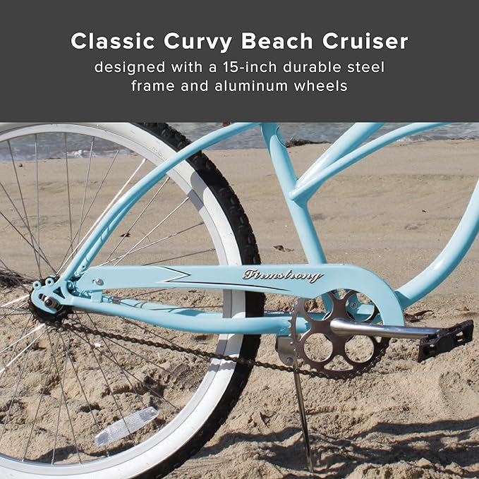 sixthreezero Urban Lady Beach Cruiser Bike, Women's 3 Speed Hybrid Bicycle